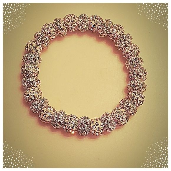 Bling Stretch Bracelet In White - Picture 2 of 2